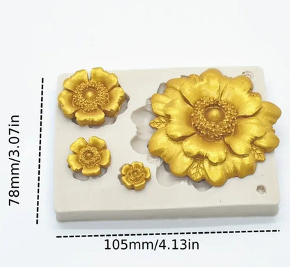 0569 flower 4 set Silicone Mould