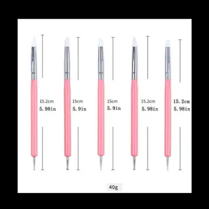 5pcs Silicone & Stainless steel Two Head Sculpting Tools