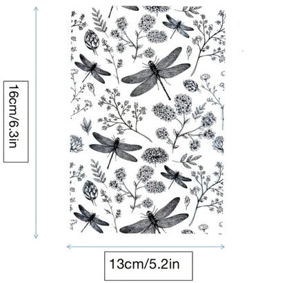 Dragonfly Floral 600-02 Clear Stamp