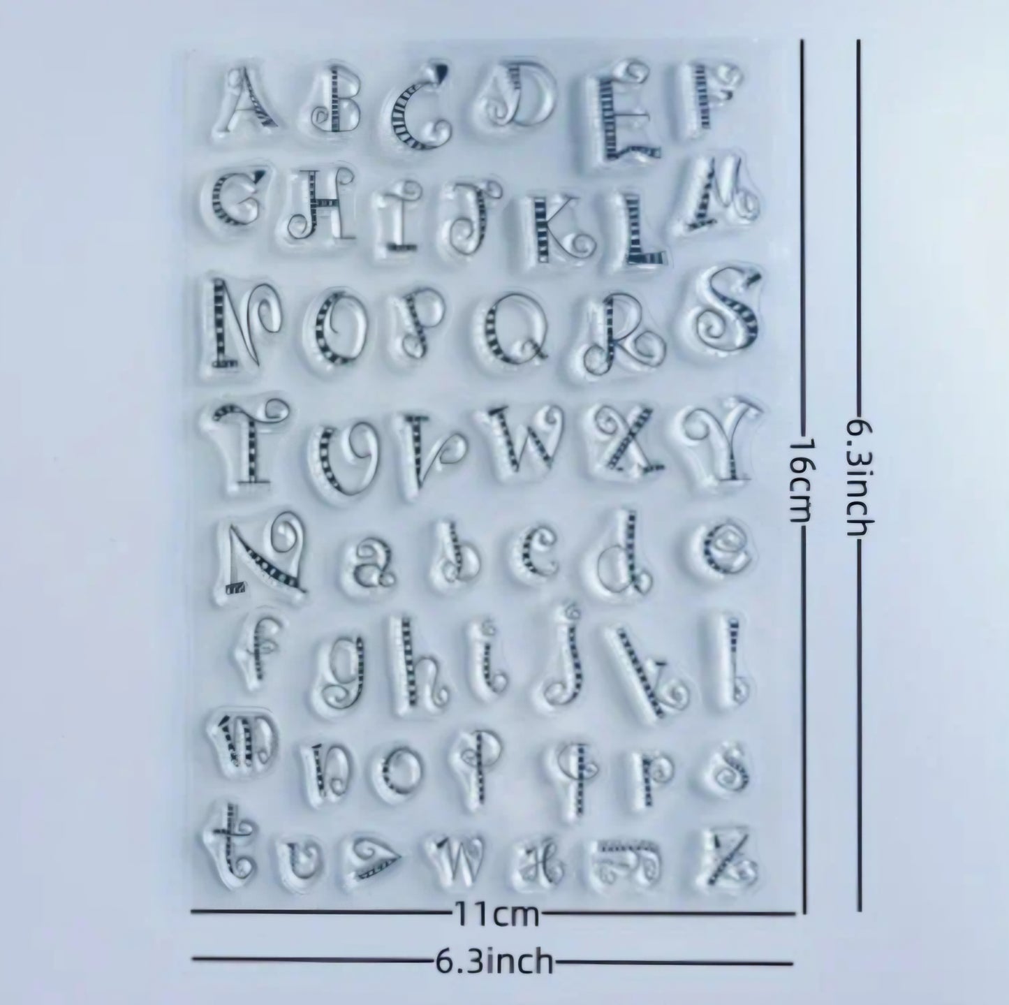 Pattern Alphabet 48 Individual Clear stamps