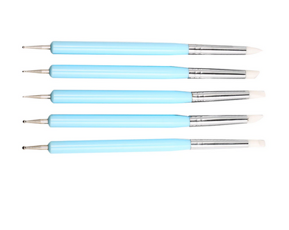 5pcs Silicone & Stainless steel Two Head Sculpting Tools